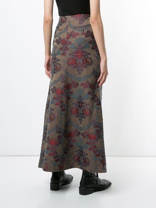 UMA WANG Floral-Jacquard Maxi Skirt