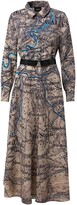 Thumbnail for your product : Akris Wool Mousseline Map-Print A-Line Dress