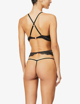 Thumbnail for your product : Muse By Coco De Mer Serena satin and lace bodysuit