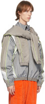 Thumbnail for your product : Martine Rose Grey and White Knot Zip-Up Track Jacket