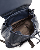 Thumbnail for your product : Bottega Veneta Woven Leather Backpack, Navy Blue