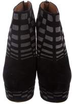 Thumbnail for your product : Alaia Suede Platform Ankle Booties