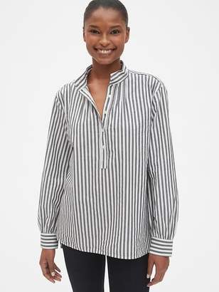 Gap Stripe Shirred Popover Shirt