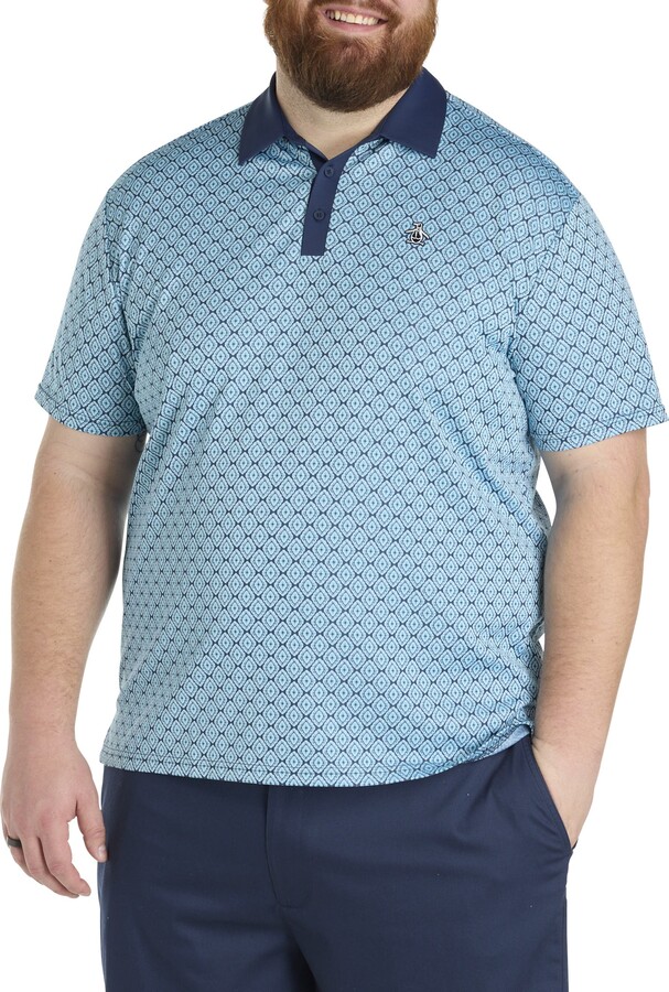 Big & Tall Bohemian Jacquard Blocked Polo Shirt