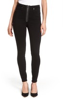 Thumbnail for your product : Good American Good Waist Exposed Zip Skinny Jeans