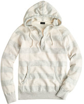 Thumbnail for your product : J.Crew Textured cotton henley hoodie in stripe