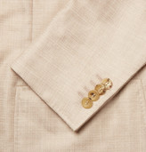 Thumbnail for your product : Canali Beige Kei Wool, Silk and Linen-Blend Blazer