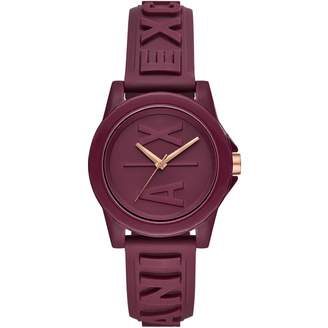 Armani Exchange Quartz Watch with Silicone Strap AX4367