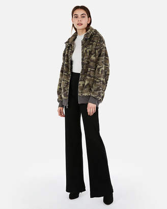 express one eleven oversized camo sweatshirt