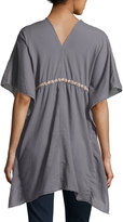 Thumbnail for your product : Johnny Was Cherise V-Neck Embroidered Poncho Top, Dark Gray