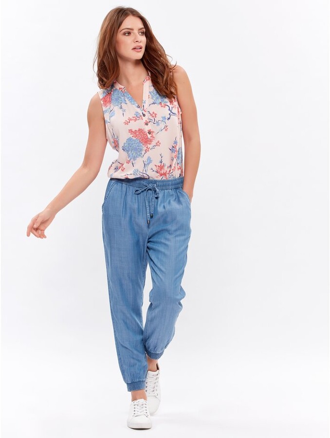 petite denim joggers