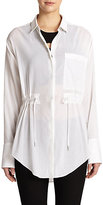 Thumbnail for your product : Helmut Lang Cotton Drawstring Tunic Blouse