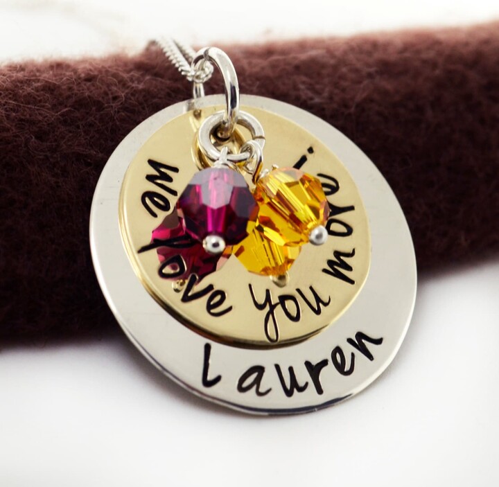 Etsy Christmas Gift Necklace Sterling Silver We Love You More Personalized For Grandma Grandmother's Jewelry Nana Necklace