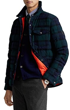 Polo Ralph Lauren Black Watch Tartan Quilted Down Shirt Jacket - ShopStyle