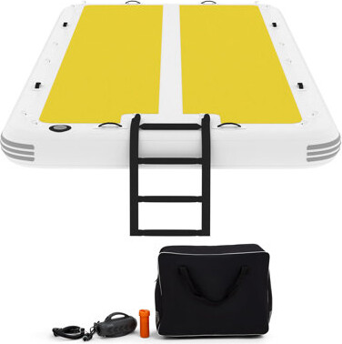 Danrelax 15'x6.5' Floating Dock Inflatable Dock Electric Pump for 1-Min Inflate/Deflate Fits 15
