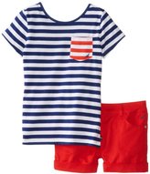 Thumbnail for your product : Nautica Big Girls' Stripe Mix Pocket Tee Shirt Set