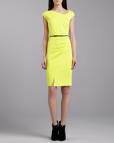 Thumbnail for your product : St. John Milano Asymmetric Dress, Neon Yellow