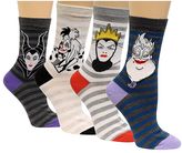Thumbnail for your product : Disney Women's 4-Pk. Assorted Villains Socks