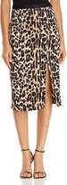 Thumbnail for your product : Kenneth Cole Leopard Print Satin Skirt