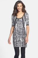 Thumbnail for your product : Laundry by Shelli Segal Mixed Animal Pattern Sweater Dress