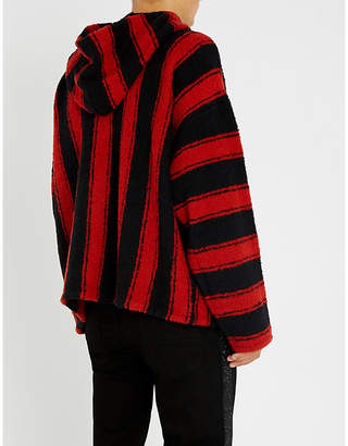 Amiri Striped wool-blend hoody
