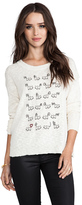 Thumbnail for your product : Patterson J. Kincaid PJK Printed Cat Tails Sweater