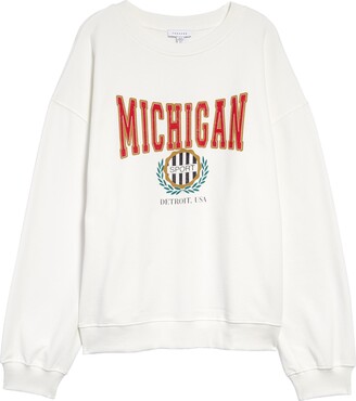 Topshop Michigan Sweatshirt - ShopStyle