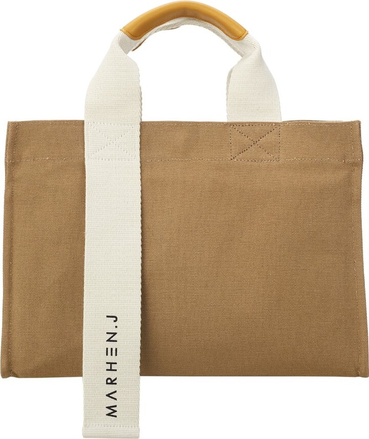 MARHEN.J - Canvas Tote Bag - Rico Comfort - Sand Beige - ShopStyle