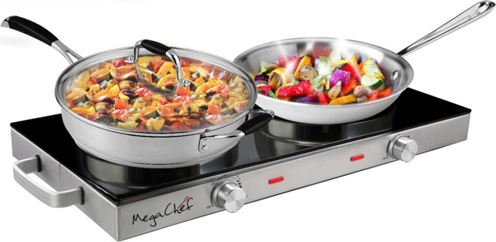 Mega Chef MegaChef 1700 Watt Ceramic Infrared Double Electric Cooktop