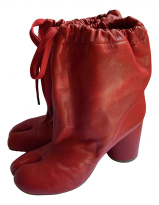 maison margiela red boots