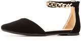 Thumbnail for your product : Charlotte Russe Curb Chain-Trim D'Orsay Flats