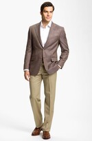 Thumbnail for your product : JB Britches Flat Front Worsted Wool Trousers