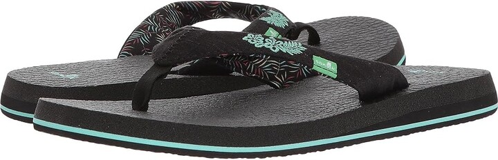Sanuk Yoga Paradise 2 Women's Sandals Black Paradise Palms : 5 B - Medium, Textile