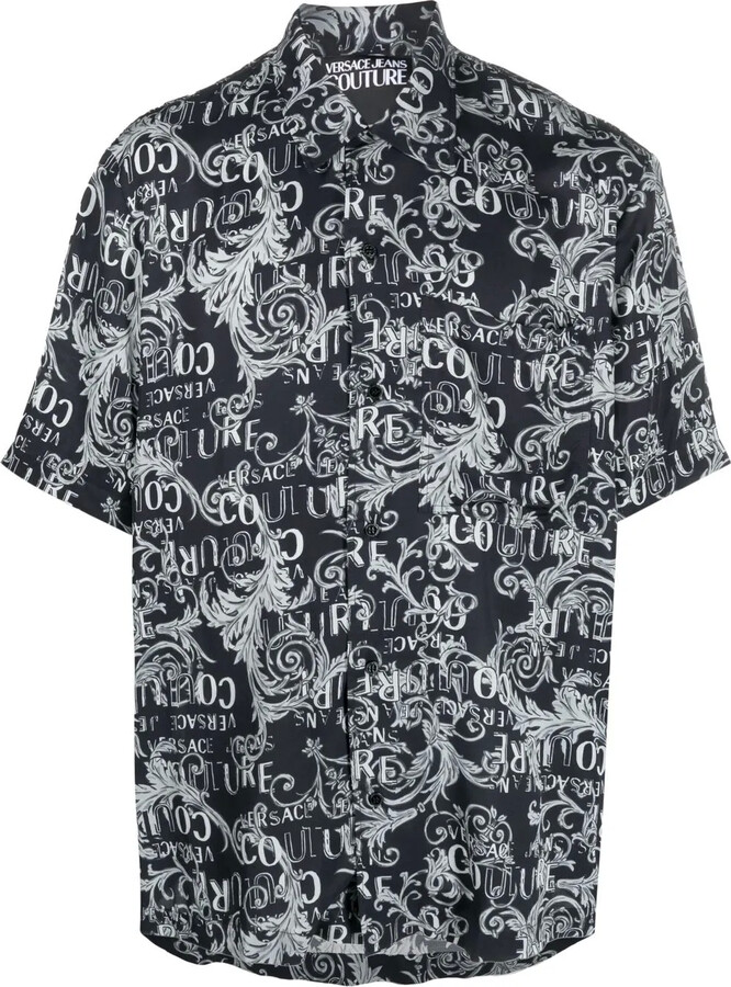 Versace Jeans Couture Baroque-Print Short-Sleeve Shirt