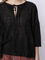 Thumbnail for your product : M Missoni Tie-Fastening Long-Sleeved Blouse