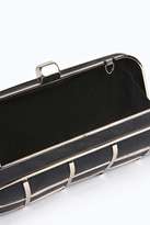 Thumbnail for your product : boohoo Tina Metal Check Box Clutch