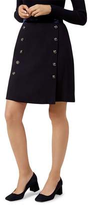 Hobbs London Gretta Button-Detail Wool Skirt - 100% Exclusive