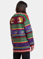 Thumbnail for your product : Gucci Striped Tiger Intarsia Knit Cardigan