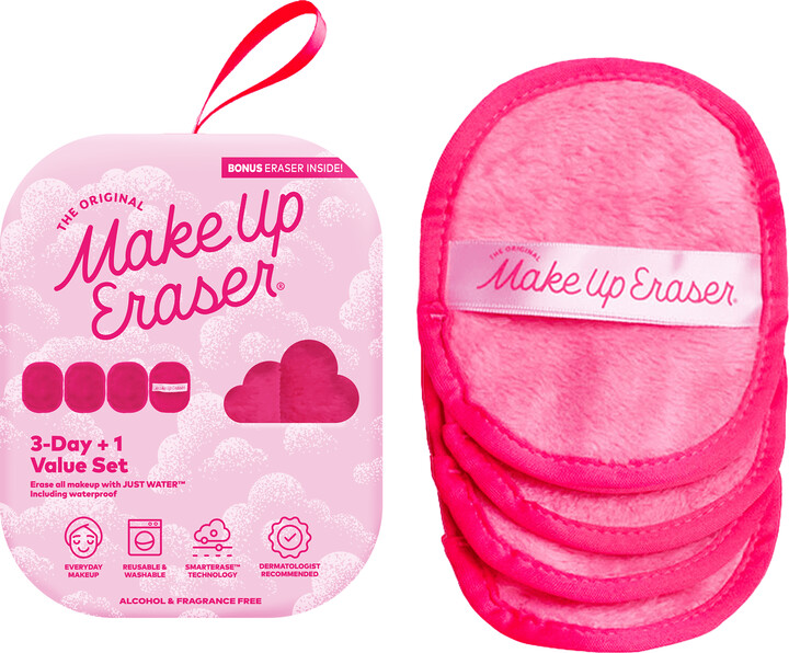 The Original MakeUp Eraser The Original MakeUp Eraser, Pink 3-Day Set + Bonus Makeup Eraser Reusable Cloths