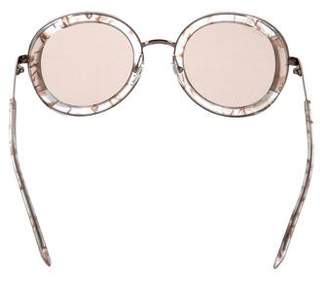Ferragamo Round Mirrored Sunglasses w/ Tags