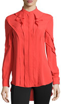 Thumbnail for your product : Philosophy di Alberta Ferretti Long-Sleeve Blouse with Draped Back