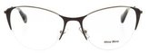 Thumbnail for your product : Miu Miu Cat-Eye Half-Rim Eyeglasses w/ Tags
