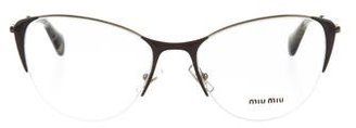 Miu Miu Cat-Eye Half-Rim Eyeglasses w/ Tags