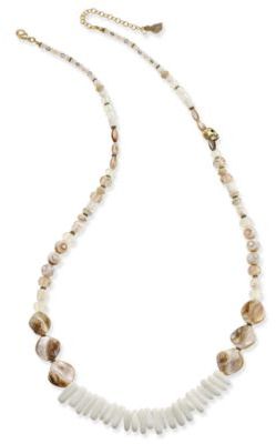 lonna & lilly Gold-Tone Multi-Stone & Shell Rope Necklace