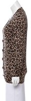 Thumbnail for your product : Tory Burch Leopard Print Wool Cardigan