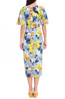 Thumbnail for your product : Maggy London Floral Print Faux Wrap Midi Dress