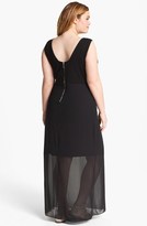 Thumbnail for your product : Vince Camuto Chiffon Overlay Tank Dress (Plus Size) (Online Only)
