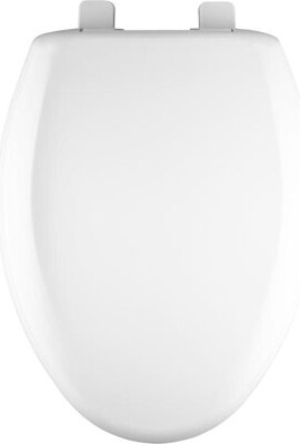 Mayfair by Bemis Elongated White Plastic Toilet Seat