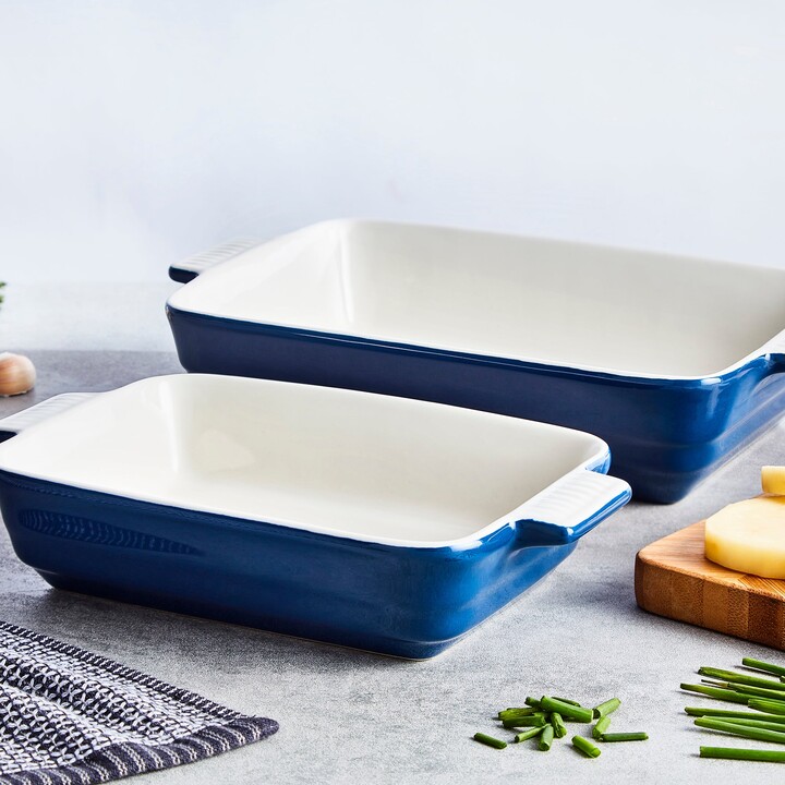 Barbary & Oak Set of 2 Rectangular Oven Dishes Blue ShopStyle