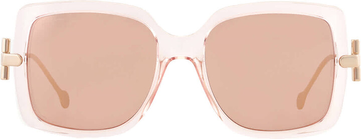 Ferragamo Brown Square Ladies Sunglasses SF913S 290 55